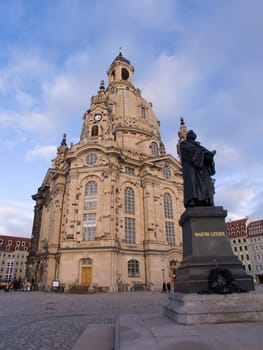 Dresden - Luther monument in front of Frauenkirche