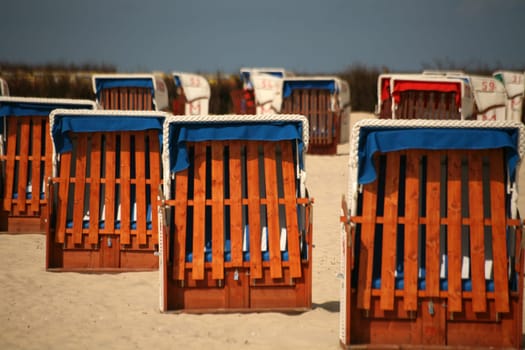 These beach chairs on the North Sea coast off Cuxhaven are still waiting in vain for beach holidaymakers in May
