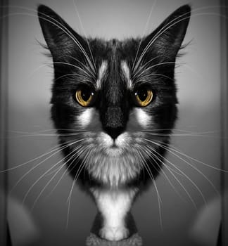 again for those who don't like stripes on the right and left... I left it to give it a natural touch. if I took them away,then the cat would look unnaturally inflated...