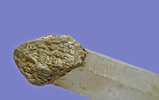 "Capped quartz"": A rather conspicuous growth form of silicon dioxide (quartz) Location: Itabira,Minas Gerais (Brazil)"