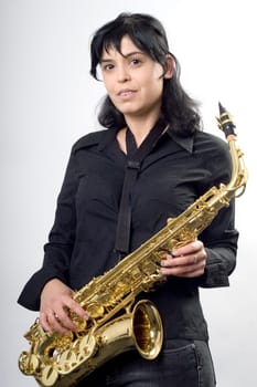 Olivera with saxophone