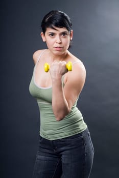 Olivera with dumbbell frontal