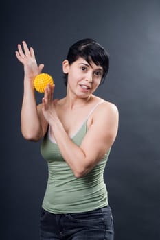 Olivera with yellow massage ball
