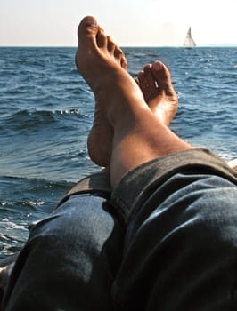That's sailing too :-) Light breeze from aft,the sun in the cockpit,a cool drink in hand,the sea rushes around me and the skipper is beaming because we leave the other sailor behind us.... Because two ships and we already have a