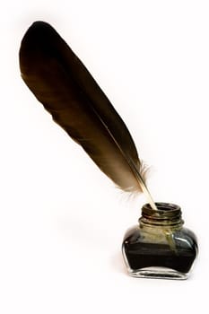 Quill with inkwell