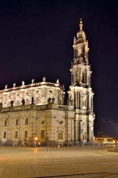 Dresden - Hofkirche at night