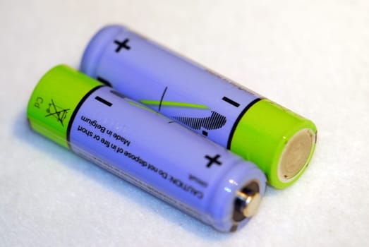 Batteries blue-green