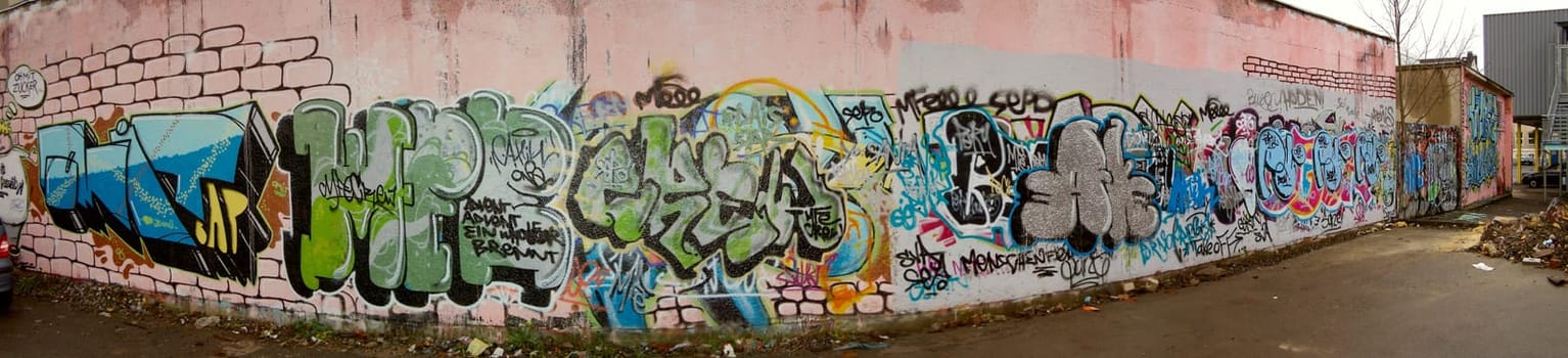 Graffiti wall panorama