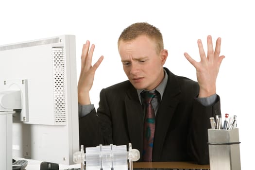 Businessman desperate