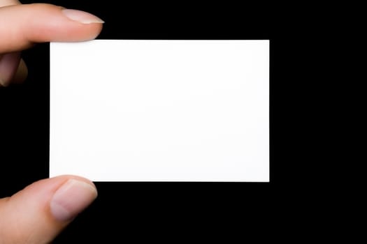 Blank business card