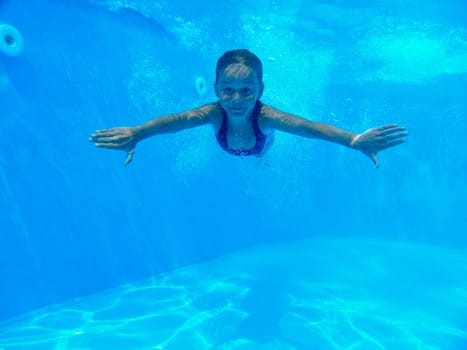 In the swimming pool...