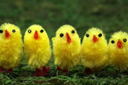 Yellow mini decorative figurines