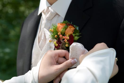Groom's pocket square