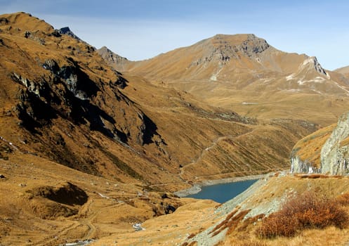 Mountain landscape in autumn,Alps