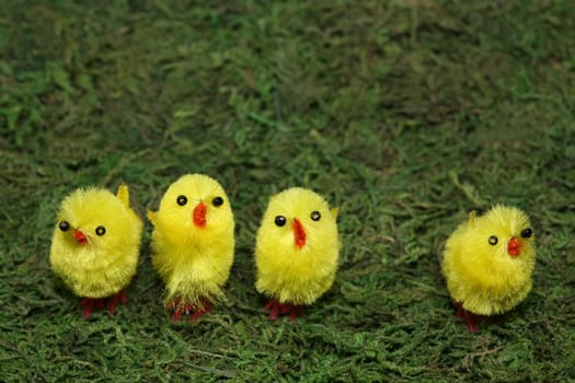 Yellow mini decorative figurines