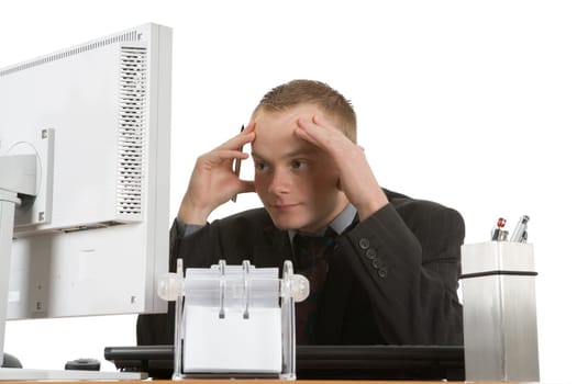Businessman desperate