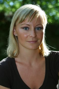 Pretty blonde in the countryside
