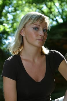 Pretty blonde in the countryside