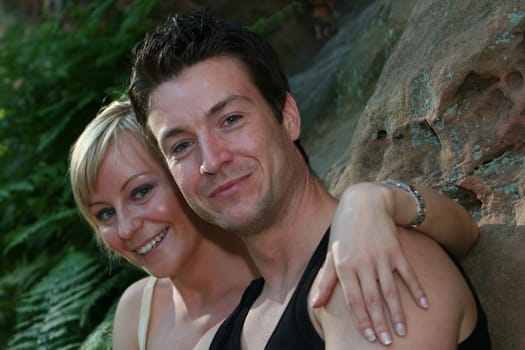 cheerful lovers