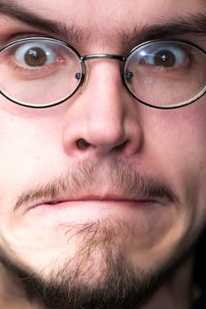 Horrified man