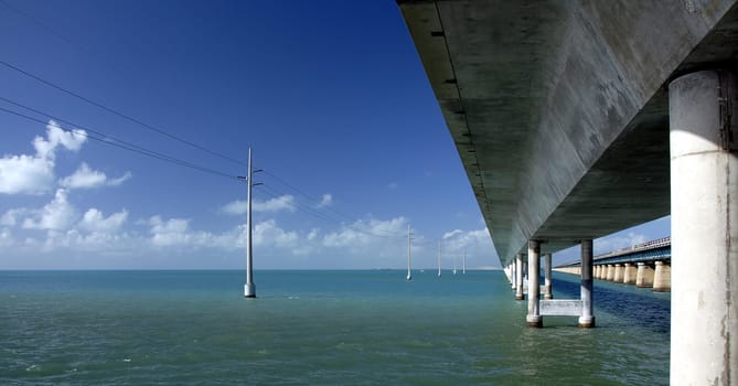 On the old bridge between Marathon and Bahia Honda,legions of anglers look hopefully into the Gulf of Mexico. The ghost bridge,a piece in the middle was blown out for the passing ships,is the longest fishing