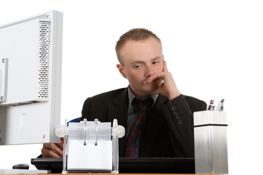 Businessman desperate