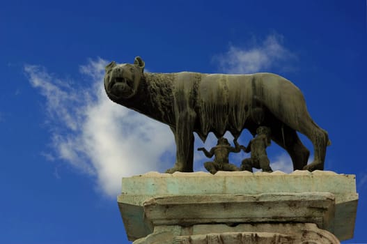 According to Roman mythology,Romulus and Remus were the founders of the city of Rome (to Romulus) in 753 BC. According to the legend,they were the children of the god Mars and the priestess Rhea Silvia.
