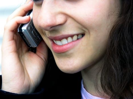 On the mobile phone