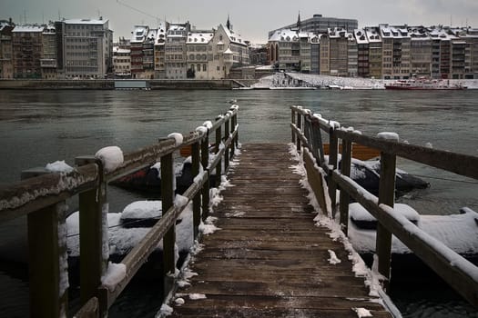 Snow is a rarity in Basel and if it exists,it is quickly gone....