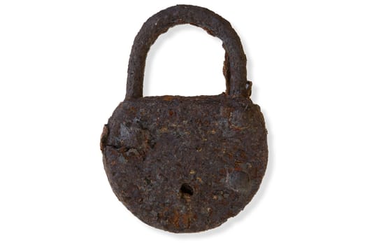 Old rusted padlock