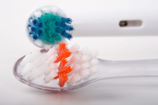 Two toothbrushes and electric