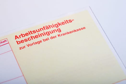 Certificate of incapacity for work