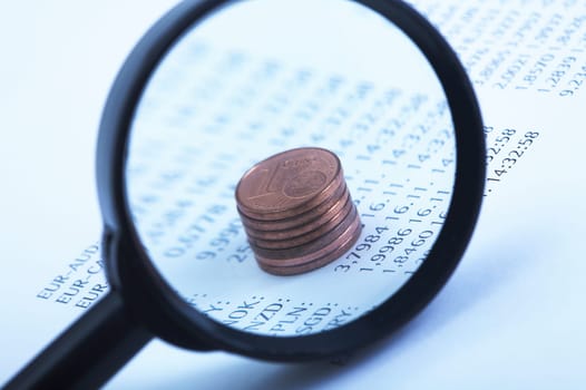 Currency exchange rate under the magnifying glass