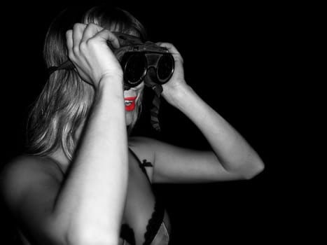 look into the darkness