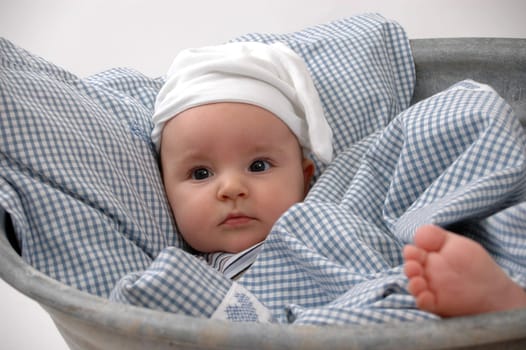 Baby in crib