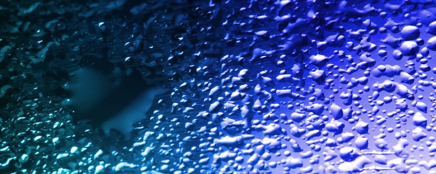 Drops of water on the mirror