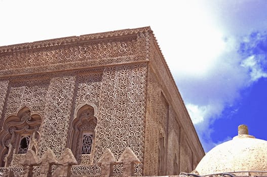 Houses of the former pearl merchants on the Farasan Islands are richly decorated with ornaments. The islands are located in the Red Sea in southern Saudi Arabia near the Yemeni border.