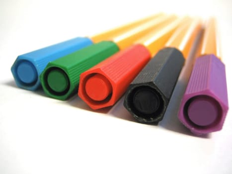 Felt-tip pens frontal