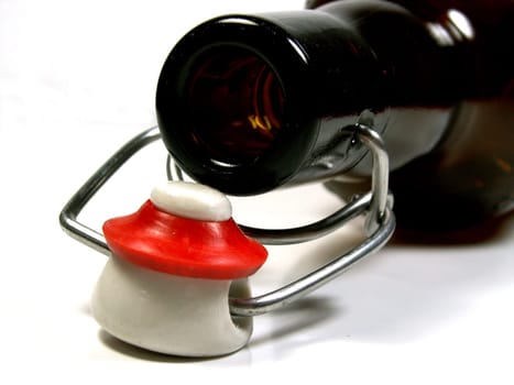 Iron-hung beer bottle
