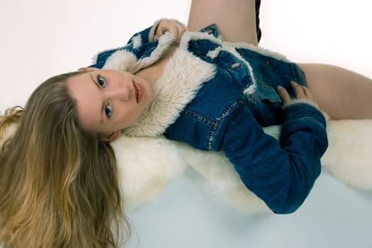 Sexy woman and fur