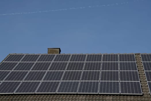 Roof with solar panels