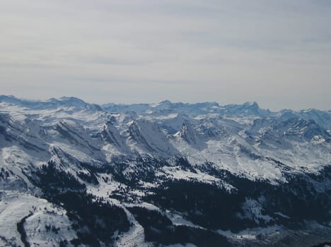 View over the mountains