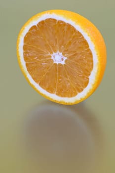 Half orange on gold