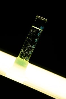 Measuring cylinder illuminated