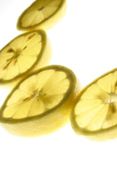 Lemon slices in a semicircle