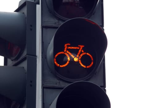 Bicycle traffic light yellow