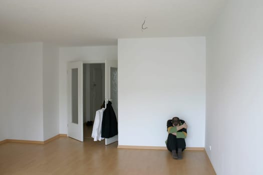 Man sitting on floor