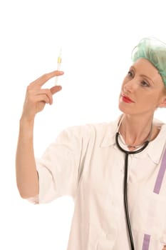 Nurse with syringe