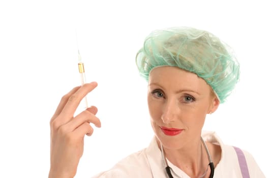 Nurse with syringe