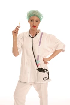 Nurse with syringe
